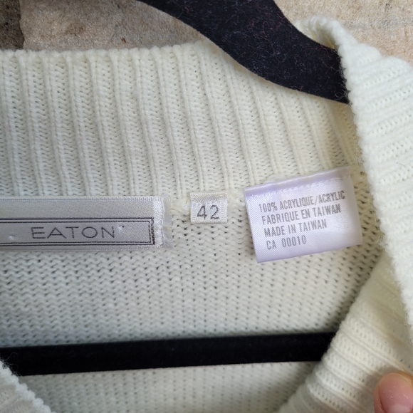 Vintage Eaton Oversized Floral Print Knit Sweater - Picture 6 of 6